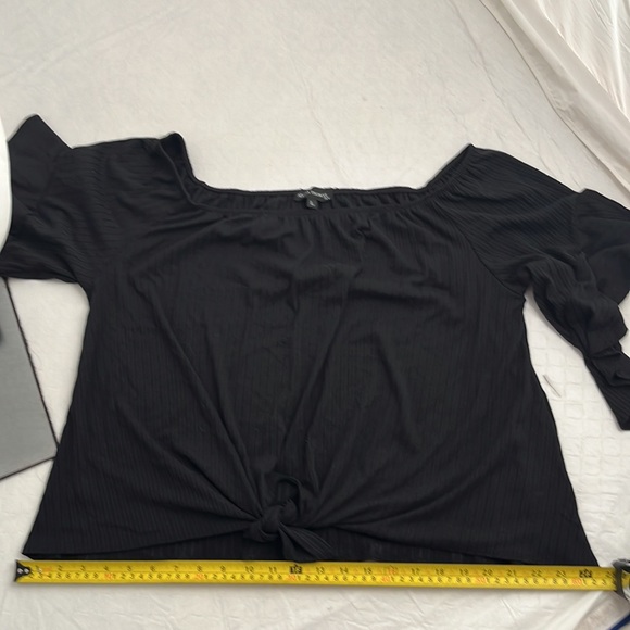 Alyssa Thomas black tie front blouse - Picture 9 of 10